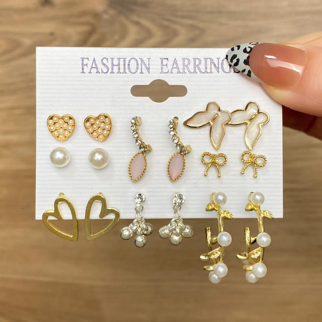 WISH hot sale easy match alloy earrings set