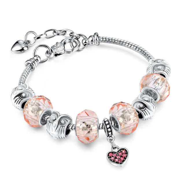 Amazon hot sale color crystal beads diy bracelet