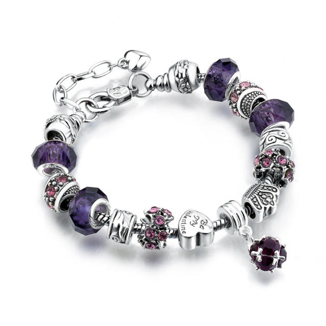 Handmade colorful crystal beads diy bracelet