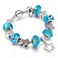Fashionable color crystal beads diy bracelet