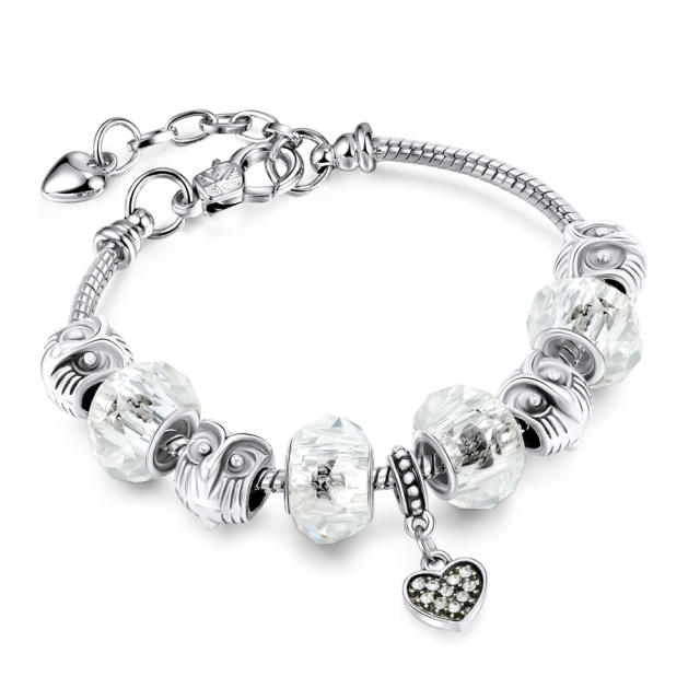 Amazon hot sale color crystal beads diy bracelet