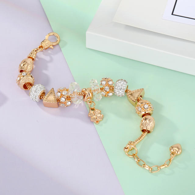 Classic light gold color diy bracelet