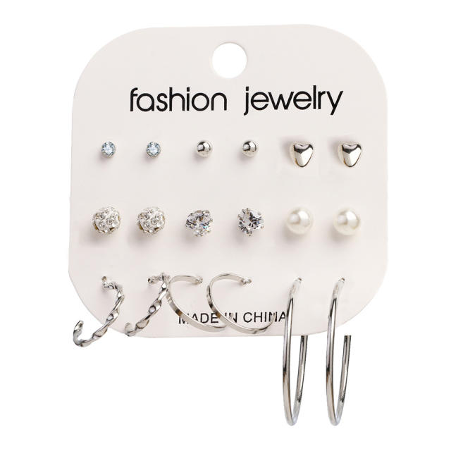 Creative concise arcylic butterfly earrings set