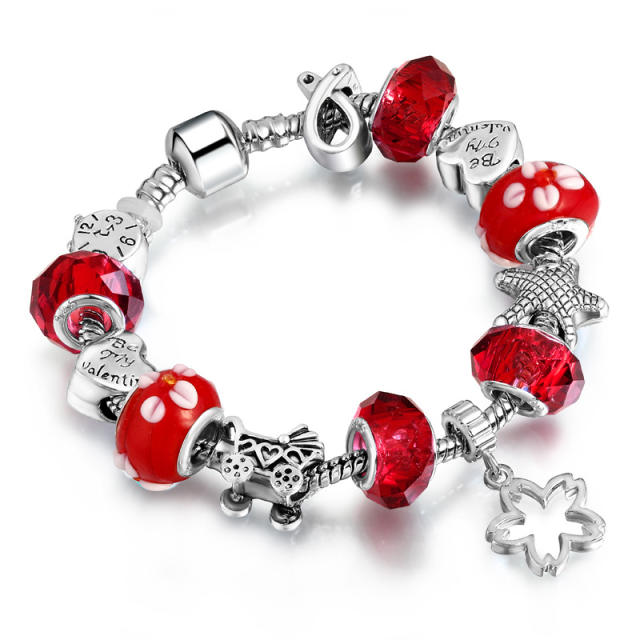 Fashionable color crystal beads diy bracelet