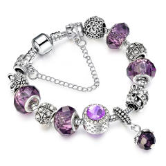 Amethyst crystal beads diy bracelet