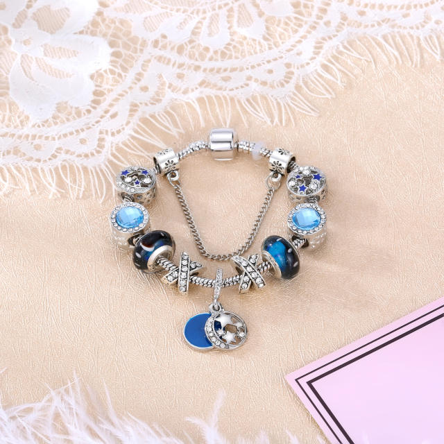 Magic blue color series diy bracelet
