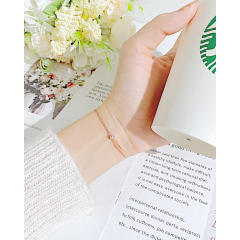 Concise diamond dainty stainless steel bracelet
