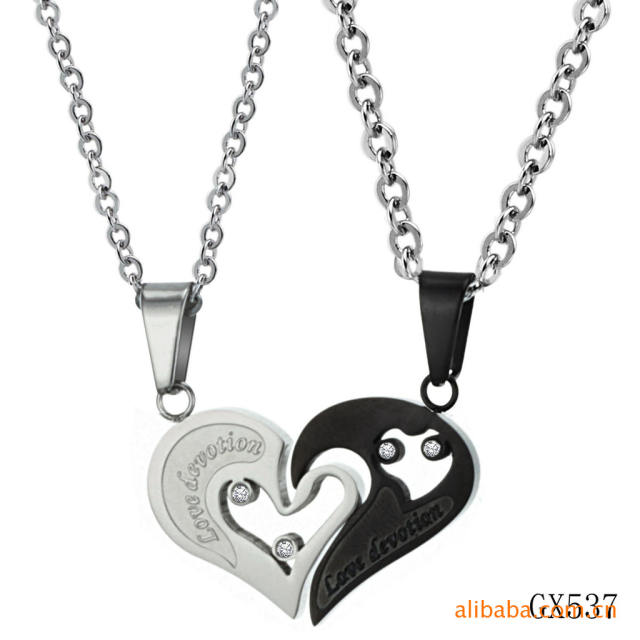 Classic multi design stainless steel necklace