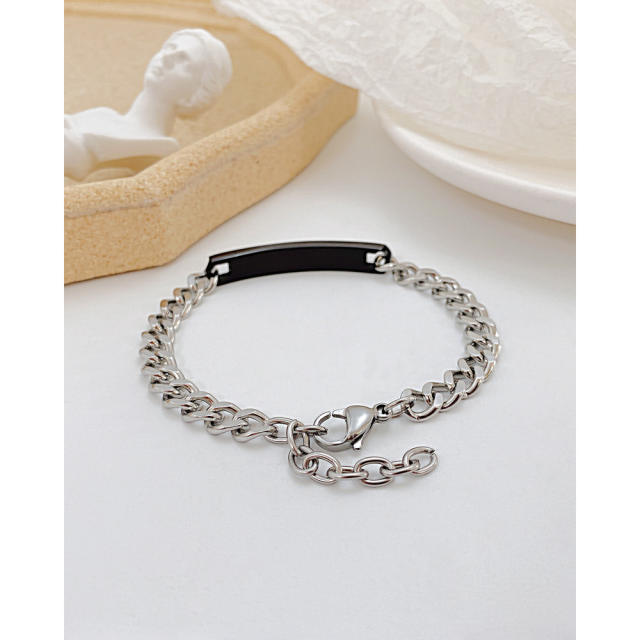 Occident fashion her king his queen stainless steel bracelet