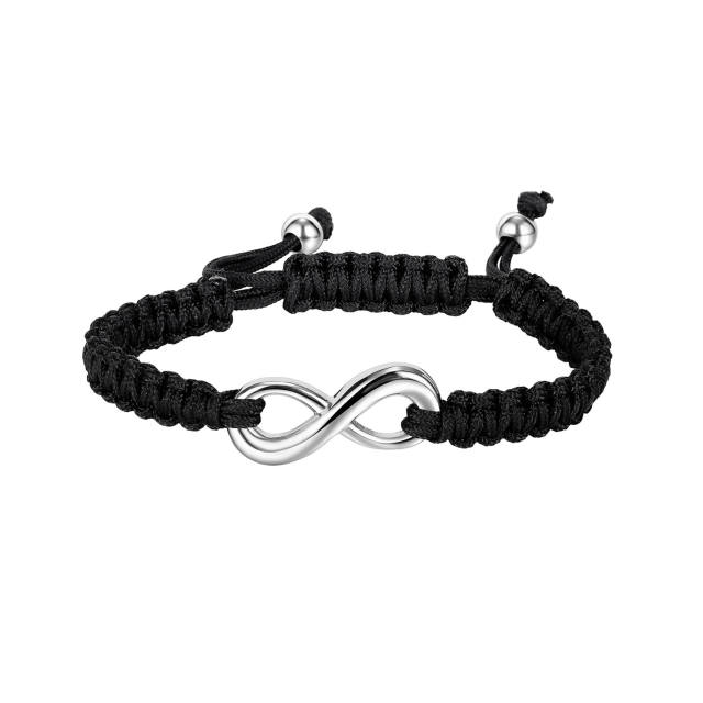 Korean fashion infinity braid bracelet