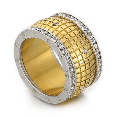 Hiphop vintage Roman numerals chunky rings