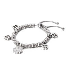 Classic clover charm stainless steel bracelet