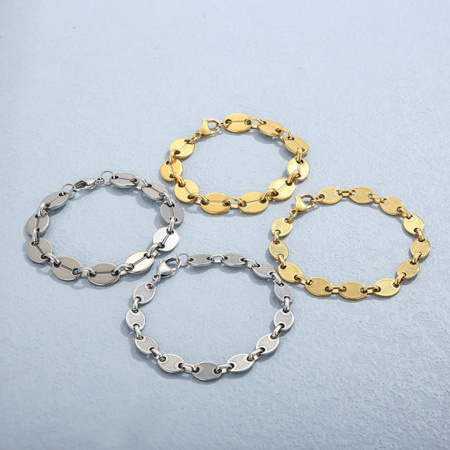 Chunky stainless steel bracelet