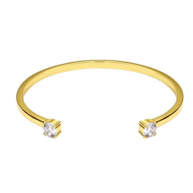 18K real gold plated elegant opening bangle