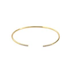Concise real gold plated openning bangle