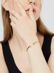 18K real gold plated elegant opening bangle
