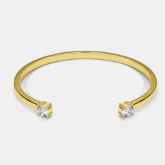 18K real gold plated elegant opening bangle