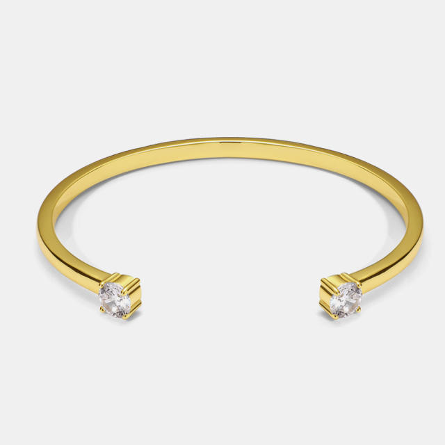 18K real gold plated elegant opening bangle