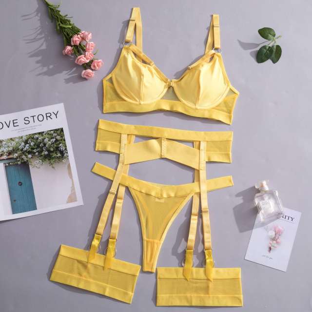 Sexy plain color women lingerie set