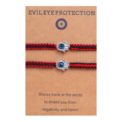 Evil eye hasma red string bracelet card bracelet