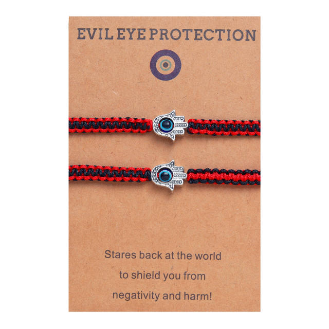 Evil eye hasma red string bracelet card bracelet