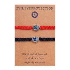 Evil eye hasma red string bracelet card bracelet