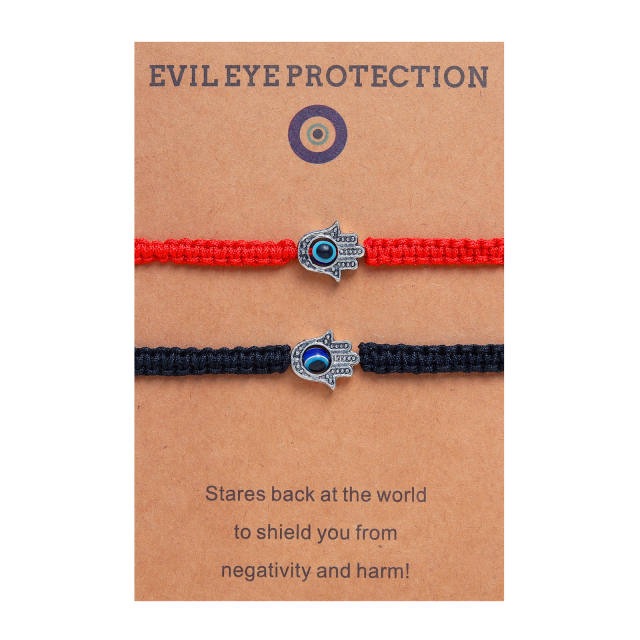 Evil eye hasma red string bracelet card bracelet