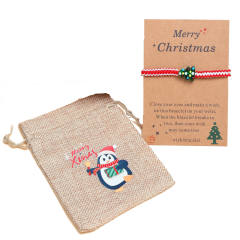 Christmas tree braid bracelet