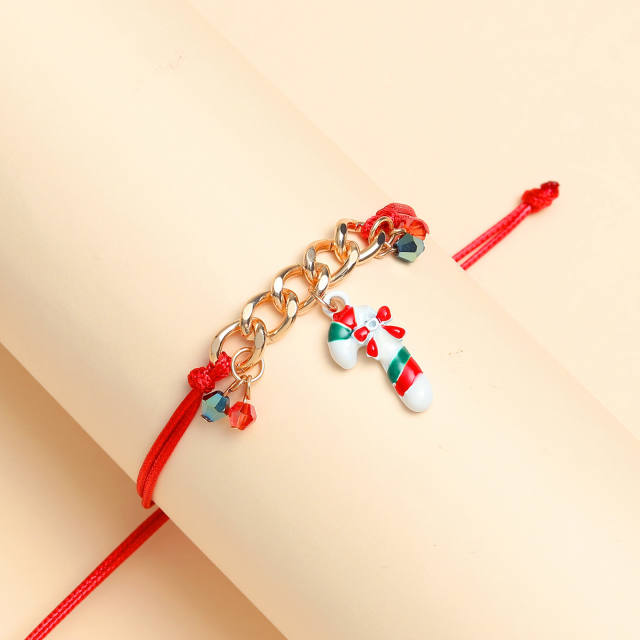 Personality color enamel charm string bracelet card bracelet