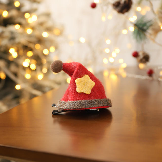Christmas hat cute duckbill hair clips