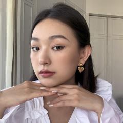 Vintage frost heart metal feeling chunky earrings