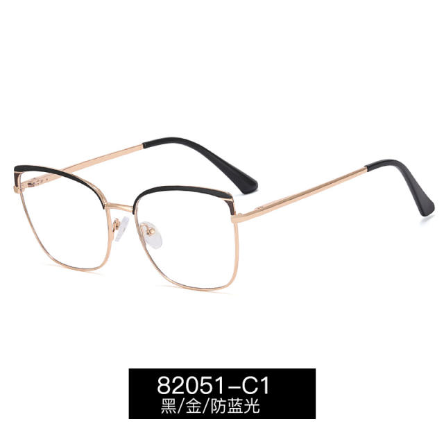 Vintage colorful metal rim blue light reading glasses
