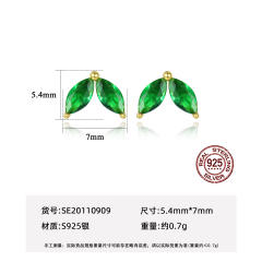 925 sterling silver mini size studs earrings