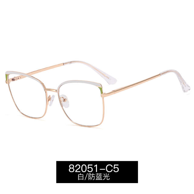 Vintage colorful metal rim blue light reading glasses