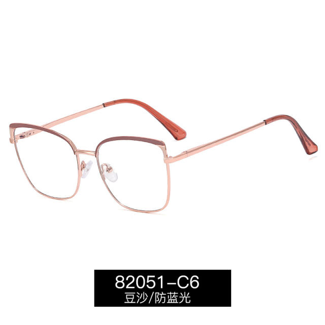 Vintage colorful metal rim blue light reading glasses