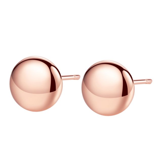 925 sterling silver simple round shape studs earrings