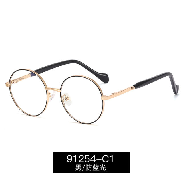 Concise metal rim round shape reading glasses