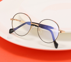 Concise metal rim round shape reading glasses