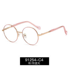 Concise metal rim round shape reading glasses