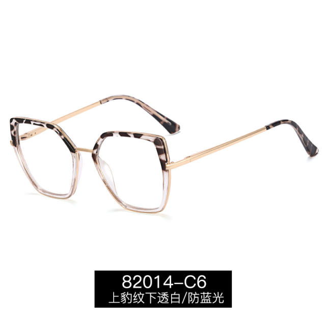 TR90 rim irregular shaped women blue light reading glasses