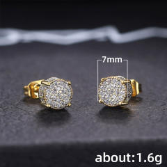 Occident fashion hiphop diamond studs earring for men