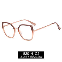 TR90 rim irregular shaped women blue light reading glasses