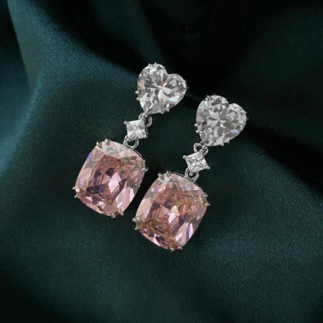 Luxury color crystal earrings
