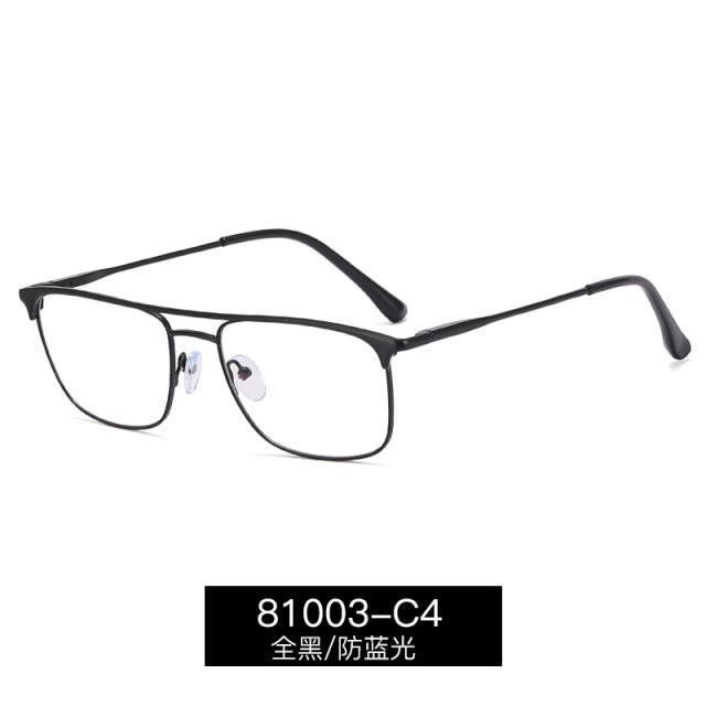 Metal rim blue light reading glasses for men