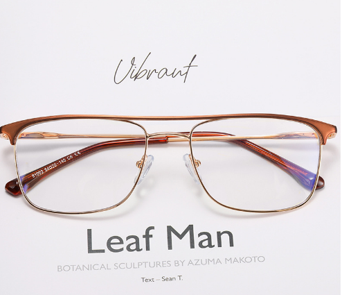 Metal rim blue light reading glasses for men
