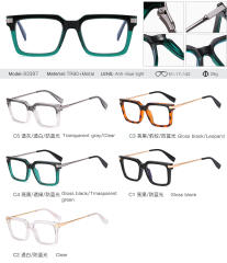 Occident fashion easy match blue light reading glasses