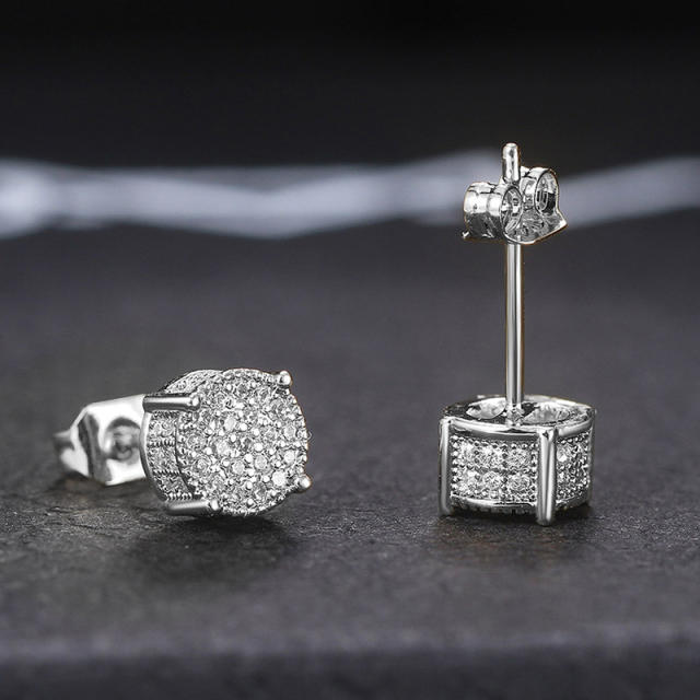 Occident fashion hiphop diamond studs earring for men