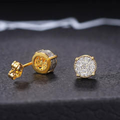 Occident fashion hiphop diamond studs earring for men