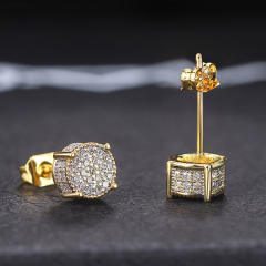 Occident fashion hiphop diamond studs earring for men