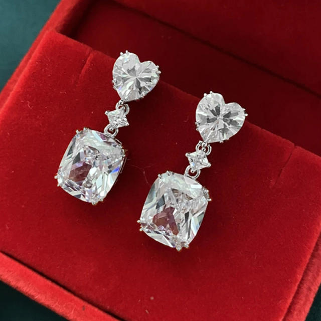 Luxury color crystal earrings
